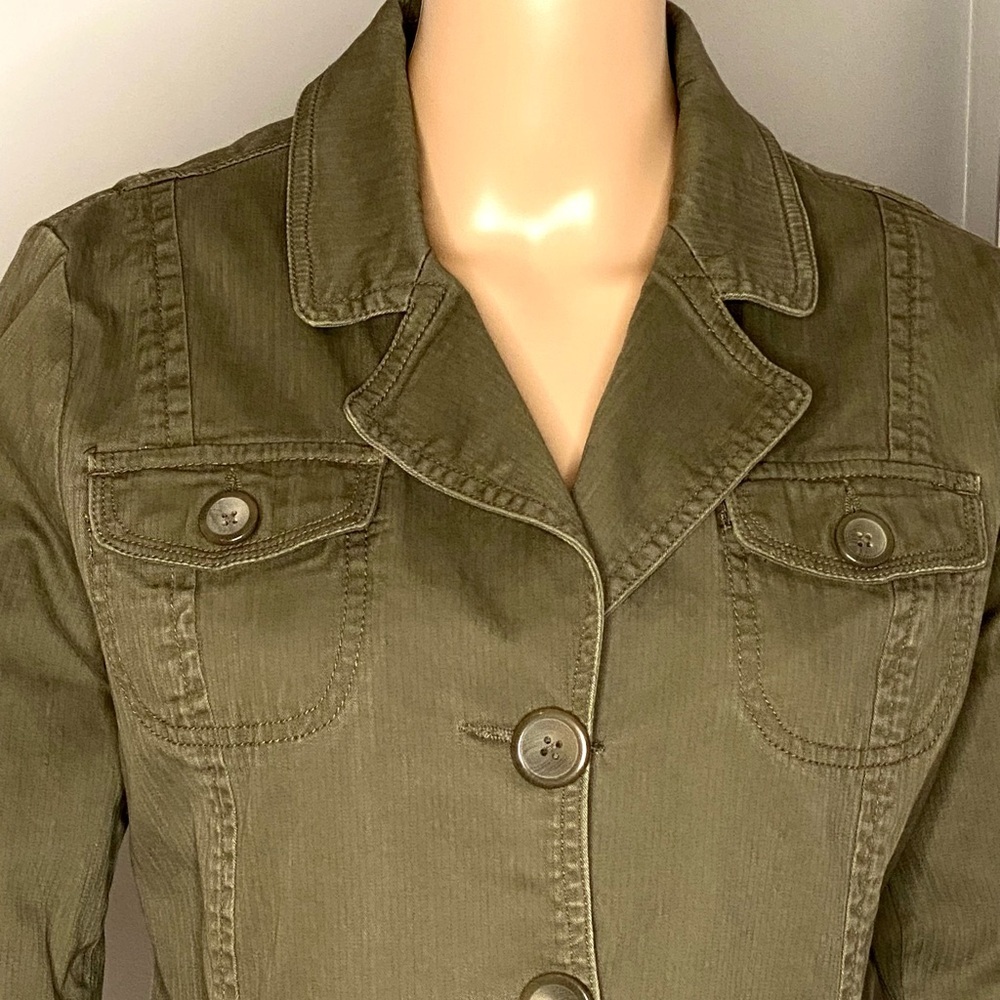 Lady Hathaway Kaki Cotton Women's Jacket Size Medium - Picture 12 of 12